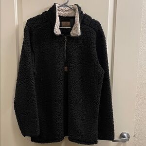 Men's Black Sherpa Fleece Jacket